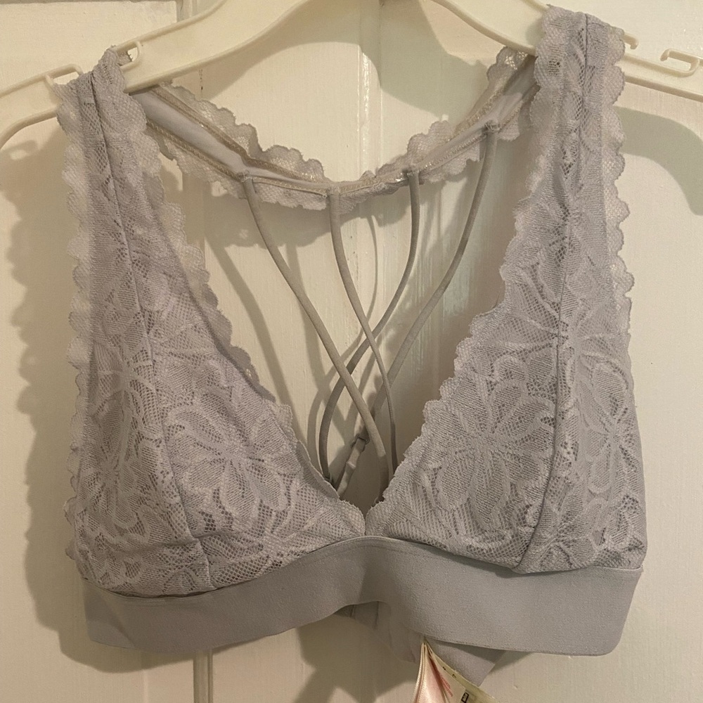 Pink Victoria’s Secret bralette, size Small. In color lavender/light blue